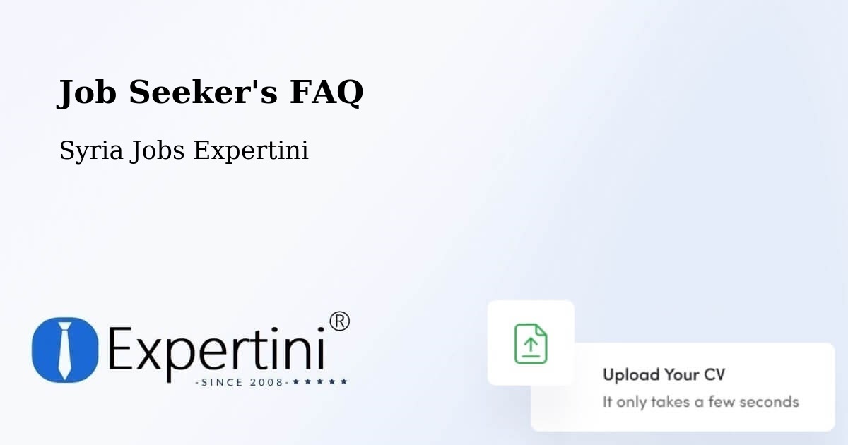 Job Seeker FAQ – At Tall - Syria Jobs Expertini