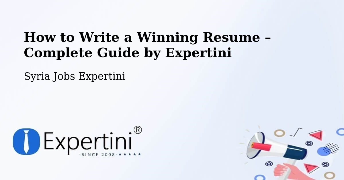 Resume Writing Guide for Job Seekers – At Tall - At Tall, Syria Jobs Expertini